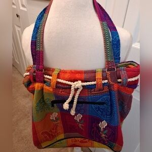 Vibrant Patchwork Satchel Bag